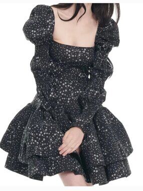 NWT Selkie Beverly Hills Dress What A Night Black Stars Women's 3X Statement